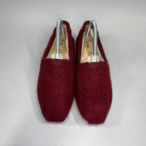 Toms Women's Size 8.5 Burnt Henna Good Vibes Felt Classic Slip On Shoes - Picture 3 of 13